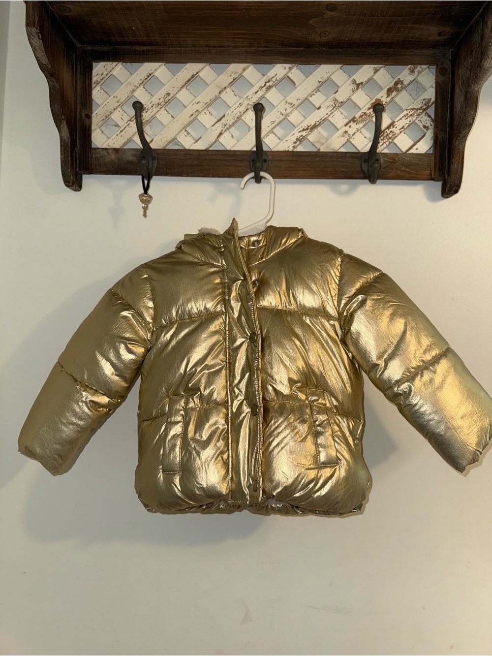 GAP Metallic Gold Puffer Jacket for Kids